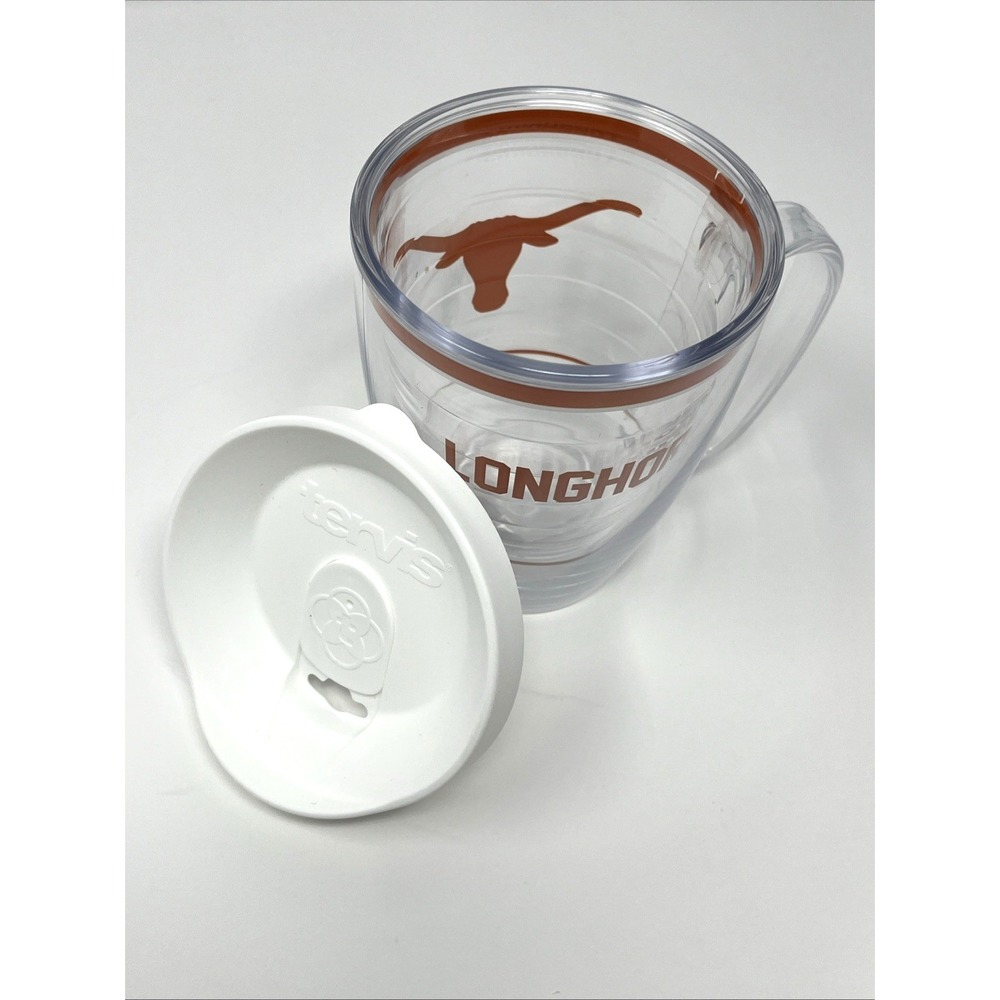 Tervis Texas Longhorns Insulated Mug Lid Clear Orange NCAA University of Texas - Picture 7 of 9